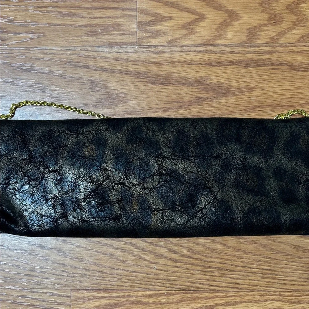 Chinese Laundry Black Satchel with Gold Chain